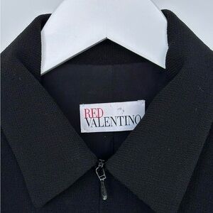 RED Valentino Black Collar Zip Jacket